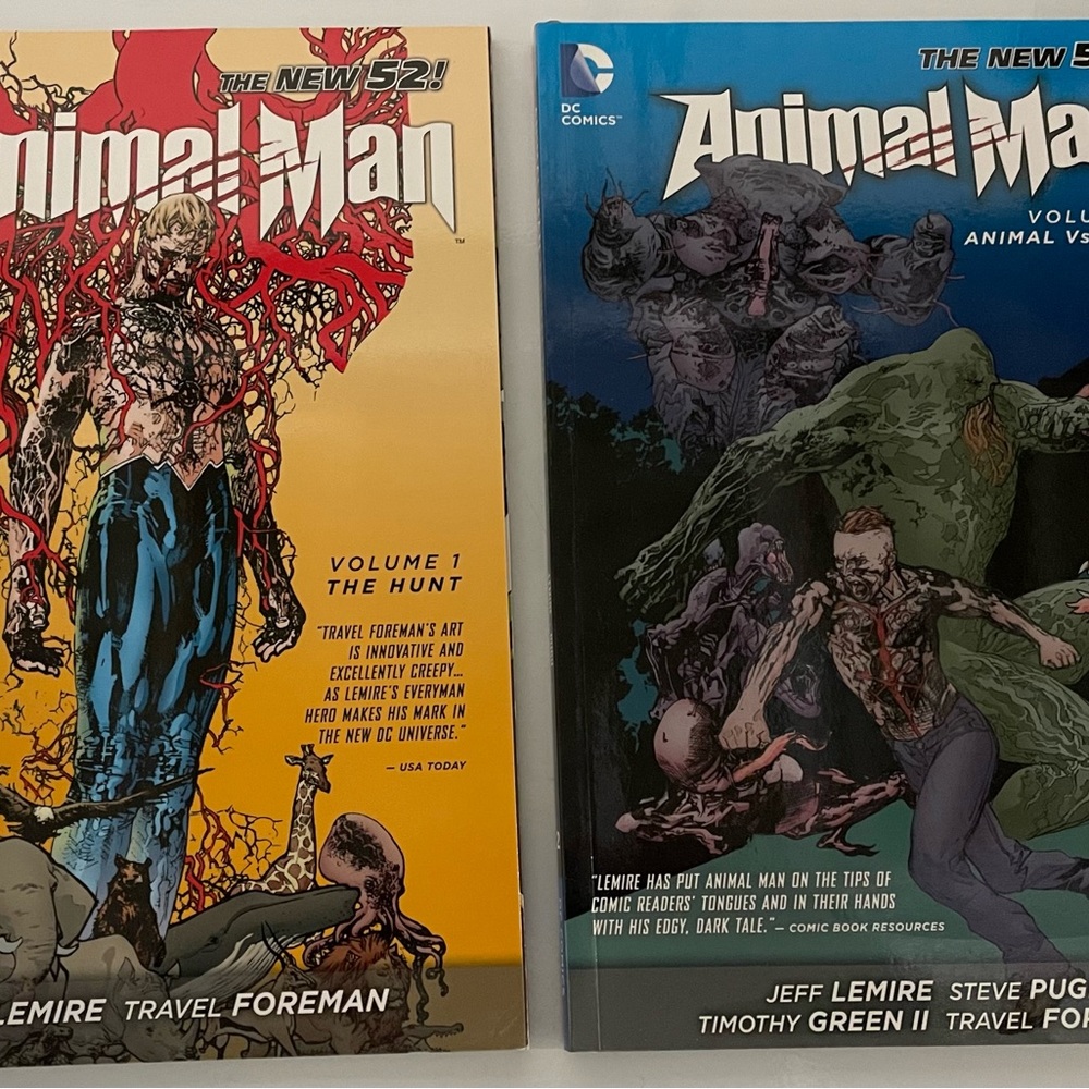 2 DC Comics - The New 52! ANIMAL MAN vol. 1 and 2